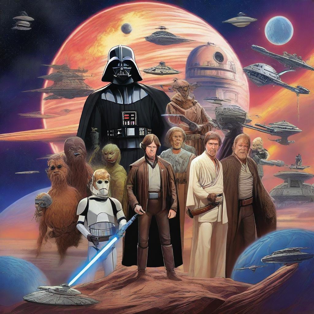 A high-quality digital art image capturing the essence of Star Wars