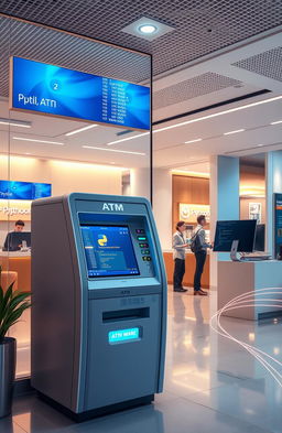 A detailed visual representation of a Python-based ATM and banking system project