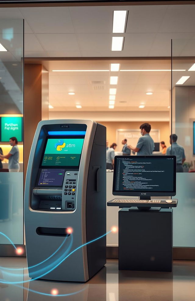 A detailed visual representation of a Python-based ATM and banking system project