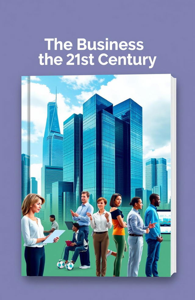 A thought-provoking book cover design for 'The Business of the 21st Century'