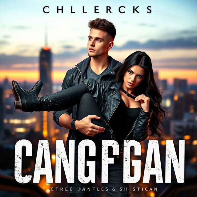 A stunning book cover featuring a young man with a thoughtful expression, dressed in casual but stylish attire, standing strong and confident