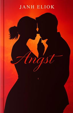 A captivating cover design for a book titled 'Angst,' featuring a slow-burn romance theme