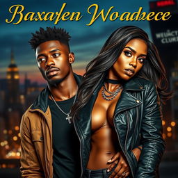 A captivating book cover featuring a young black man with a contemplative expression, dressed in stylish casual attire, embodying his Christian faith with a subtle cross necklace
