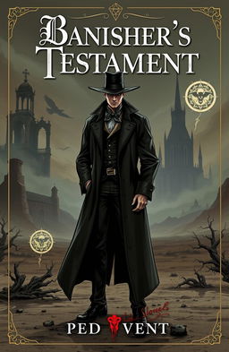 A front cover for a web novel titled 'Banisher's Testament'