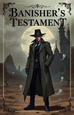 A front cover for a web novel titled 'Banisher's Testament'