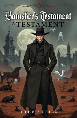 A front cover for a web novel titled 'Banisher's Testament'