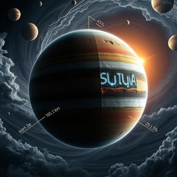 An imaginative depiction of a planet with a developed lithosphere based on a detailed composition of 45% iron (Fe), 15% aluminum (Al), 25% silicon (Si), and 15% carbon (C)