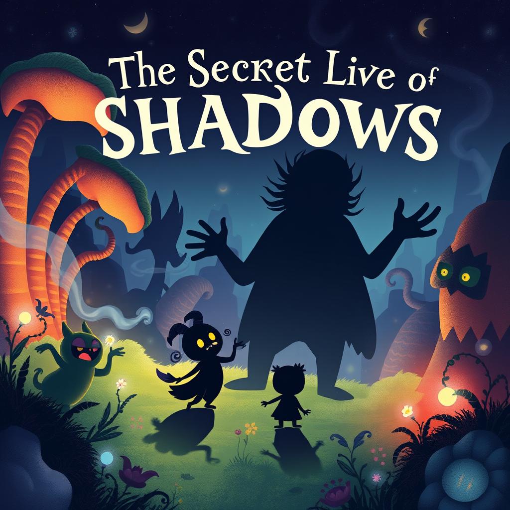 An imaginative and mystical illustration of 'The Secret Life of Shadows'