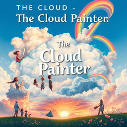 A captivating poster for 'The Cloud Painter', showcasing the journey of a young artist with the magical ability to paint clouds and influence the weather