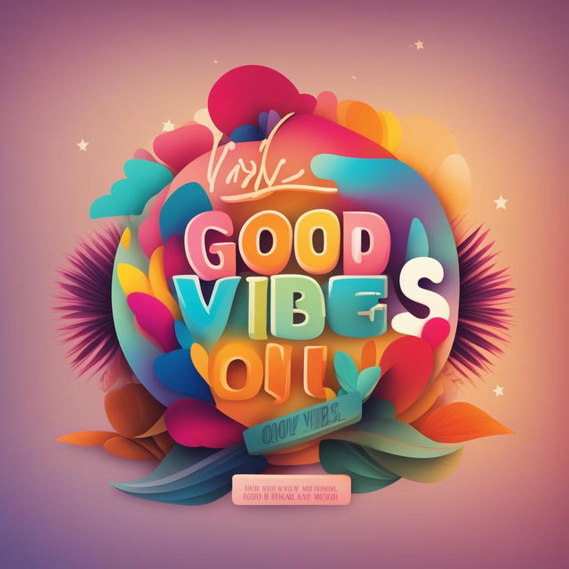 A high-quality digital art piece depicting an advertisement for 'Good Vibes Only'