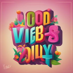 A high-quality digital art piece depicting an advertisement for 'Good Vibes Only'