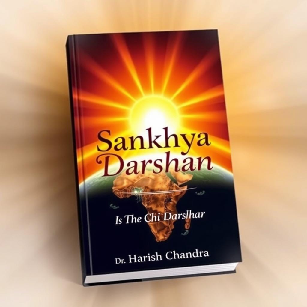 A captivating book cover for 'Sankhya Darshan' by Dr