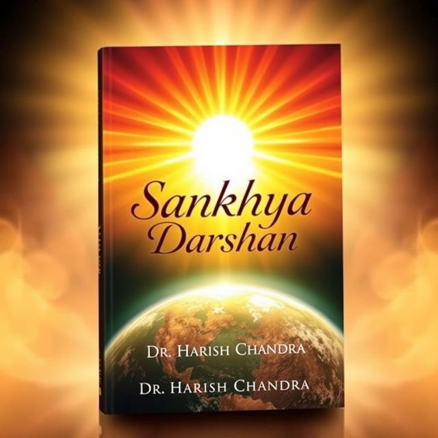 A captivating book cover for 'Sankhya Darshan' by Dr