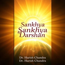 A captivating book cover for 'Sankhya Darshan' by Dr