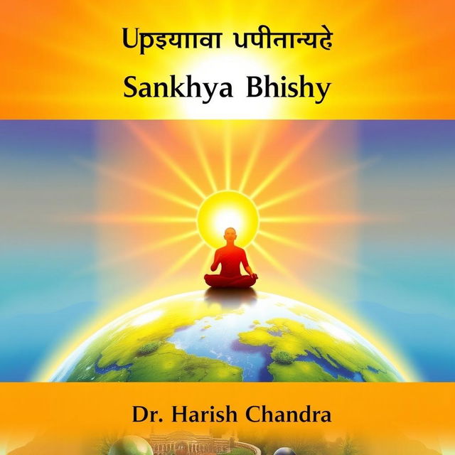 An enchanting book cover for 'Upasana Uddarak Sankhya Bhashya' by Dr