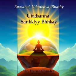An enchanting book cover for 'Upasana Uddarak Sankhya Bhashya' by Dr