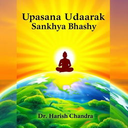 An enchanting book cover for 'Upasana Uddarak Sankhya Bhashya' by Dr