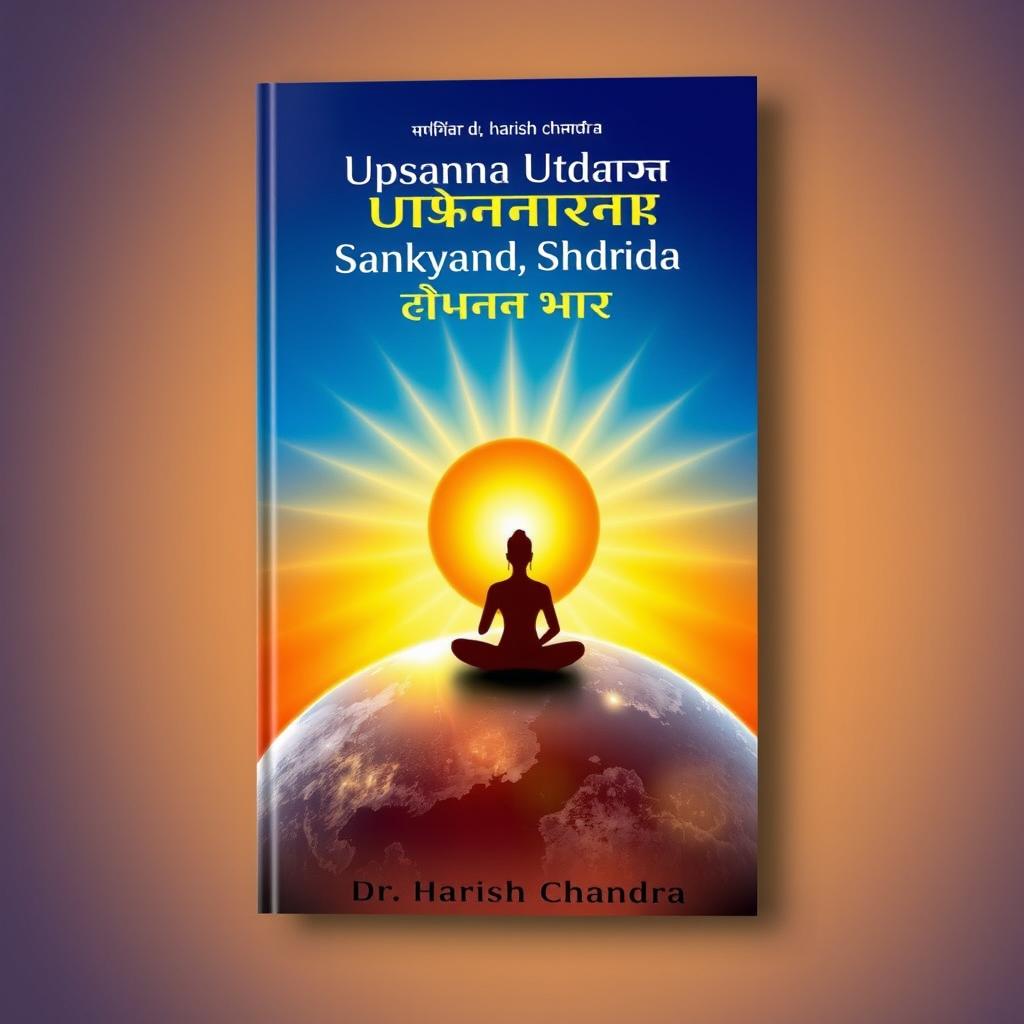 An artistically designed book cover for 'Upasana Uddarak Sankhya Bhashya' by Dr