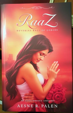 A captivating book cover titled 'RaaZ', featuring a romantic and dramatic theme
