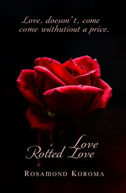 A dark and moody digital book cover design titled 'Rotten Love'