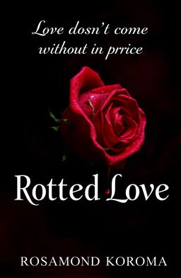 A dark and moody digital book cover design titled 'Rotten Love'