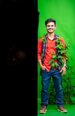 A vibrant green background symbolizes growth and positivity