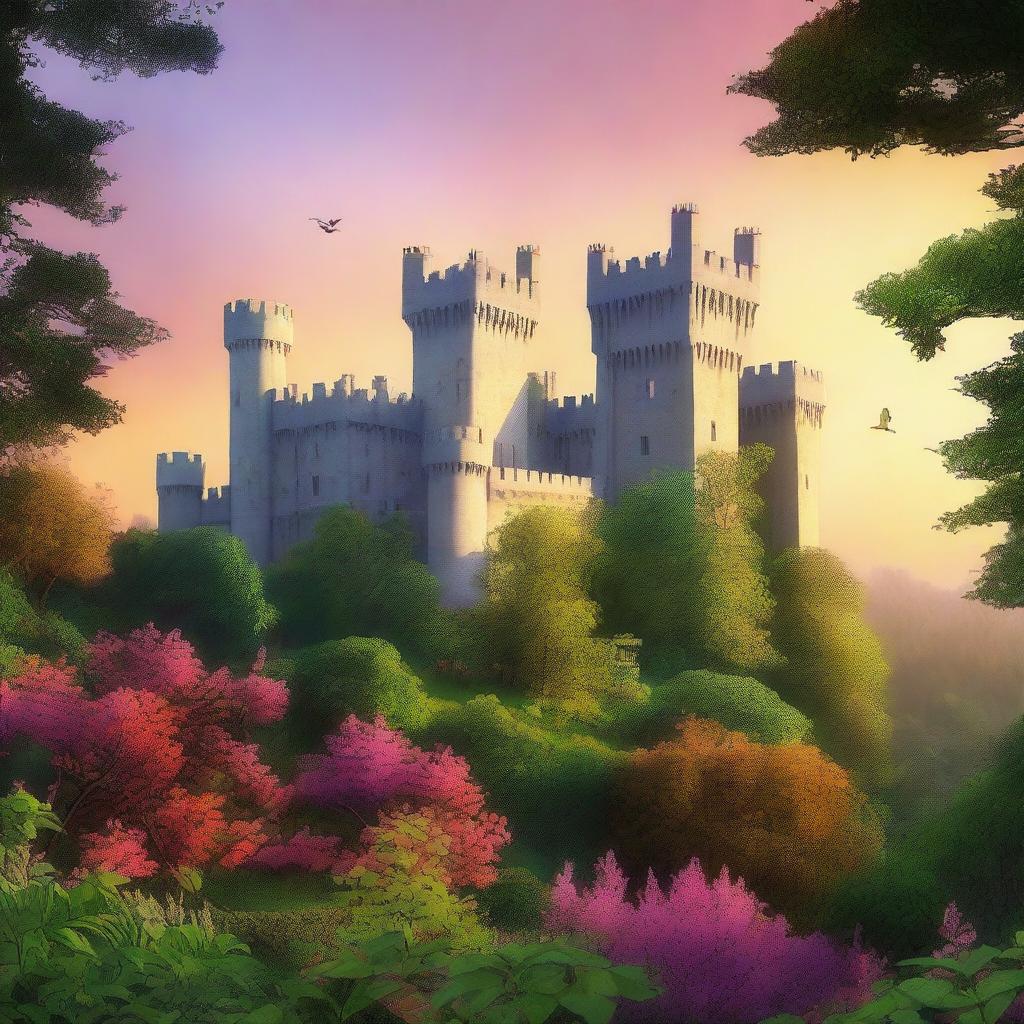 A high-quality digital art depicting Arundel Castle, a medieval castle located in England, reimagined in an Indian setting