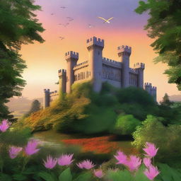 A high-quality digital art depicting Arundel Castle, a medieval castle located in England, reimagined in an Indian setting