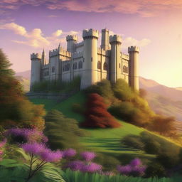 A high-quality digital art depicting Arundel Castle, a medieval castle located in England, reimagined in an Indian setting