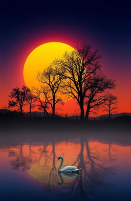 A serene and tranquil scene depicting the concept of in-betweenness, showcasing the transition between two distinct states
