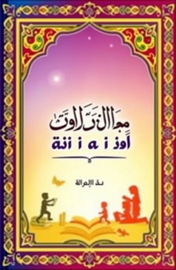 A captivating book cover design for an Arabic language book titled 'محاضرات العربية للأطفال'
