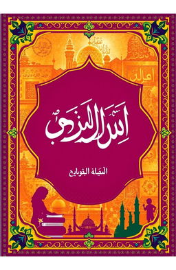 A captivating book cover design for an Arabic language book titled 'محاضرات العربية للأطفال'
