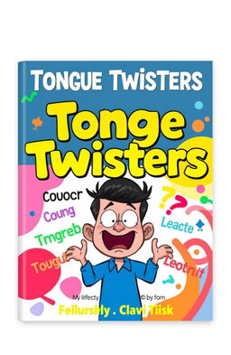 A vibrant and engaging book cover design for a collection of tongue twisters