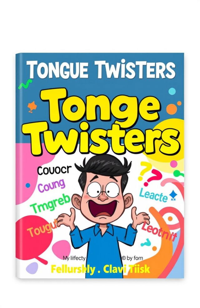 A vibrant and engaging book cover design for a collection of tongue twisters