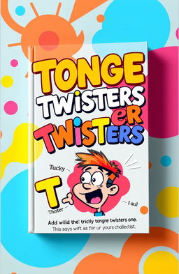 A vibrant and engaging book cover design for a collection of tongue twisters