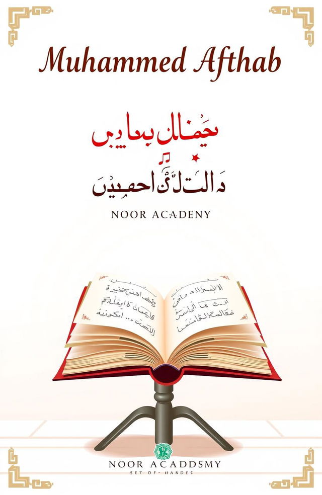 A book cover design featuring the title 'Muhammed Afthab' prominently displayed at the top