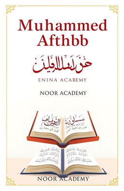 A book cover design featuring the title 'Muhammed Afthab' prominently displayed at the top