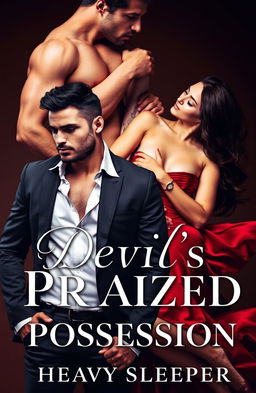 A stunning book cover design for "Devil's Prized Possession" by "HeavySleeper" featuring two couples in a passionate embrace