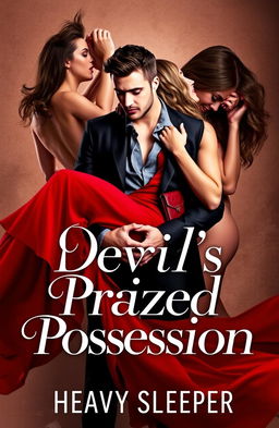 A stunning book cover design for "Devil's Prized Possession" by "HeavySleeper" featuring two couples in a passionate embrace