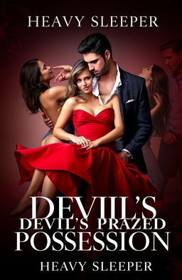 A stunning book cover design for "Devil's Prized Possession" by "HeavySleeper" featuring two couples in a passionate embrace