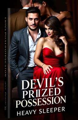 A stunning book cover design for 'Devil's Prized Possession' by HeavySleeper featuring two couples in a passionate embrace