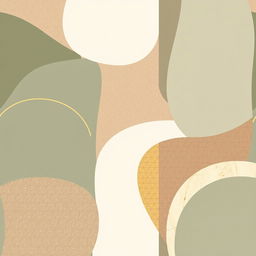 A stylish and modern wallpaper design featuring abstract geometric shapes and earthy tones