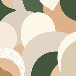 A stylish and modern wallpaper design featuring abstract geometric shapes and earthy tones