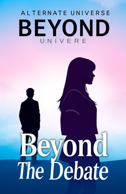 A fantasy fiction book cover design featuring a full pastel blue and pastel pink background
