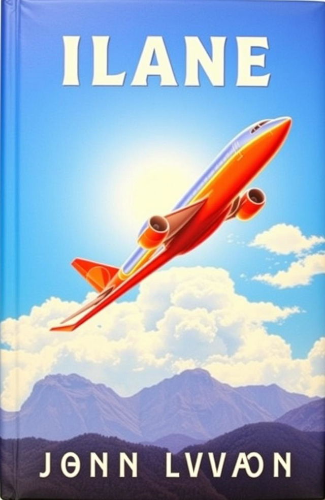 A visually striking book cover featuring a sleek, modern airplane soaring through a brilliant blue sky, with fluffy white clouds surrounding it