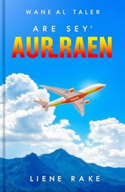 A visually striking book cover featuring a sleek, modern airplane soaring through a brilliant blue sky, with fluffy white clouds surrounding it