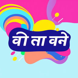 A vibrant and colorful design featuring a mix of bright colors such as pink, blue, yellow, and green that expresses energy and excitement