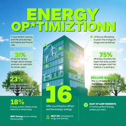 An informative and visually striking poster promoting energy optimization in buildings
