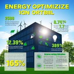 An informative and visually striking poster promoting energy optimization in buildings