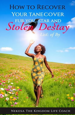 A vibrant ebook cover for 'How to Recover Your Stolen Star and Destiny' by Nekesa The Kingdom Life Coach